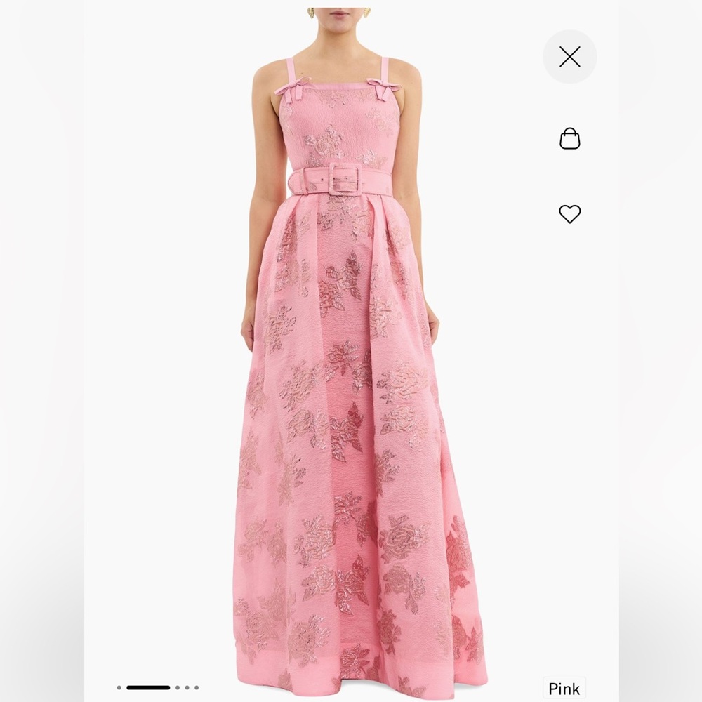 Rebecca Vallance Annette Metallic Floral Jacquard Gown  US size 6 (AU size 10)
